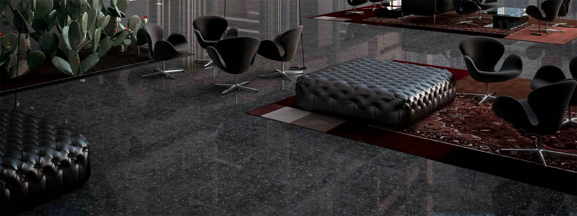 Imagen de un living con el piso lustrado